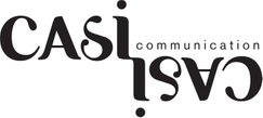 Logo for a communications company